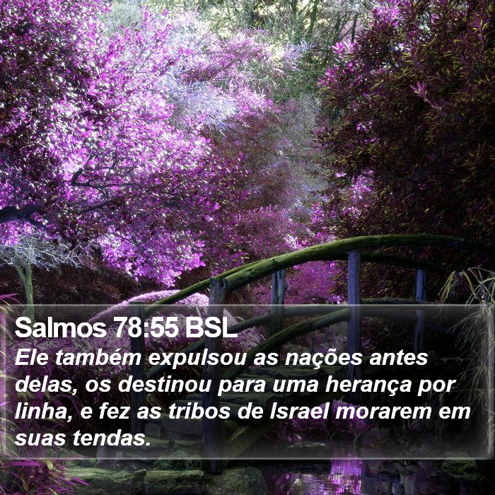Salmos 78:55 BSL Bible Study