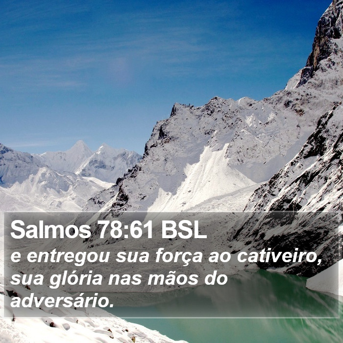 Salmos 78:61 BSL Bible Study