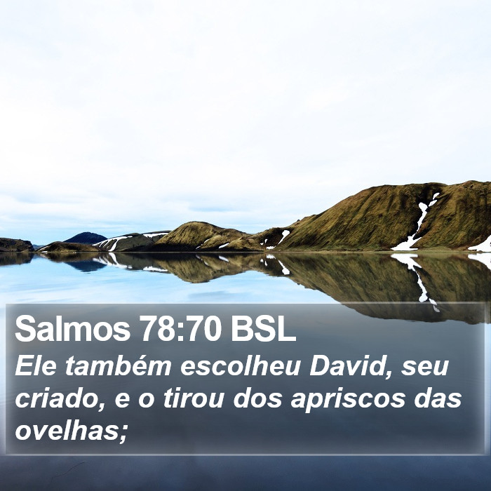 Salmos 78:70 BSL Bible Study