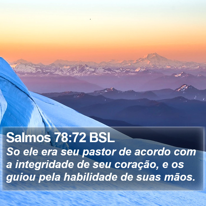Salmos 78:72 BSL Bible Study