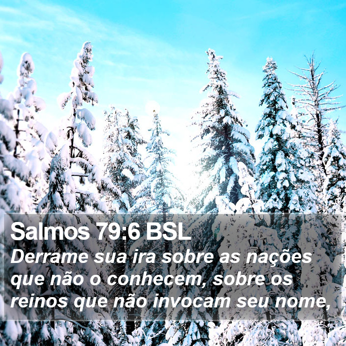 Salmos 79:6 BSL Bible Study
