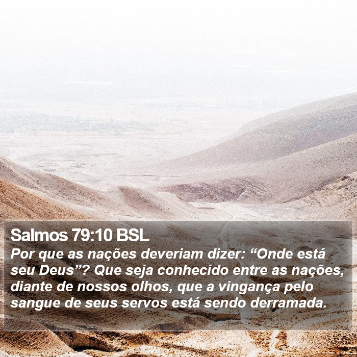 Salmos 79:10 BSL Bible Study