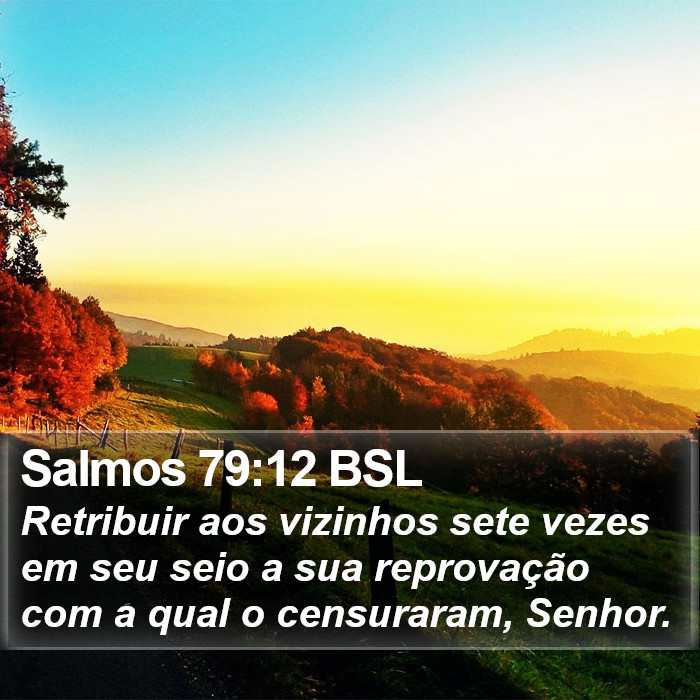 Salmos 79:12 BSL Bible Study