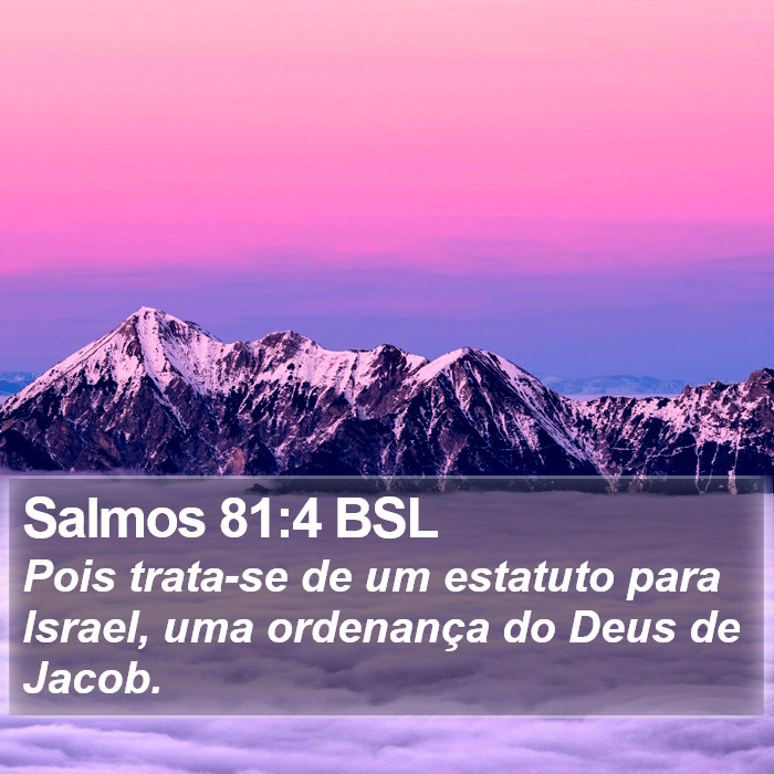 Salmos 81:4 BSL Bible Study