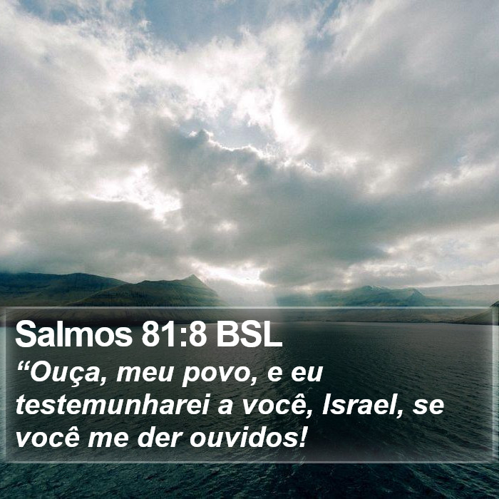 Salmos 81:8 BSL Bible Study