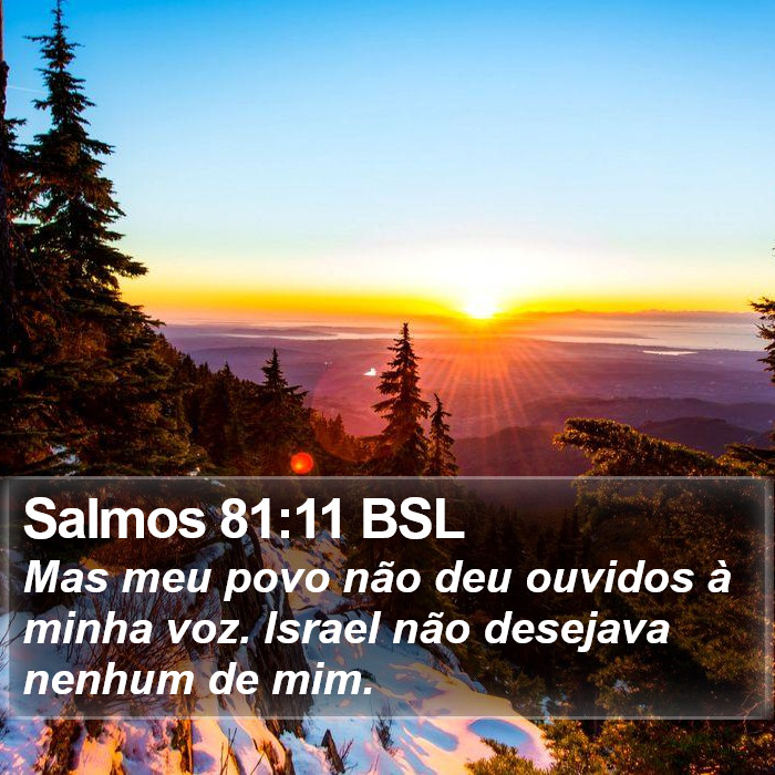 Salmos 81:11 BSL Bible Study