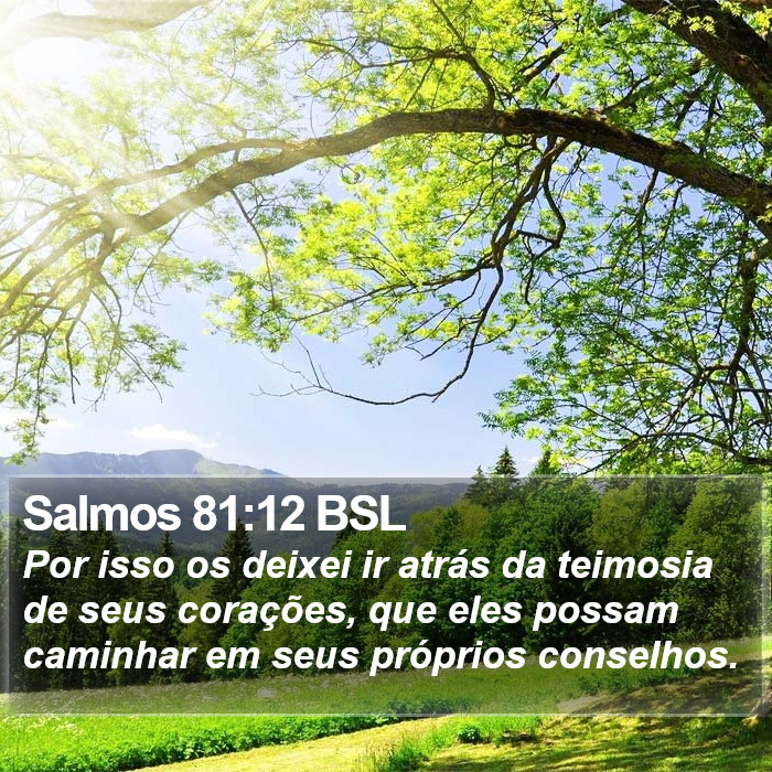 Salmos 81:12 BSL Bible Study