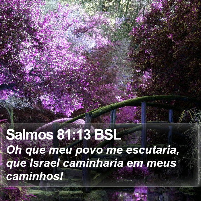 Salmos 81:13 BSL Bible Study