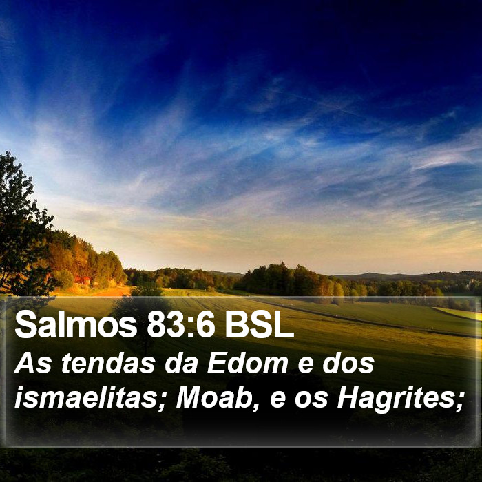 Salmos 83:6 BSL Bible Study