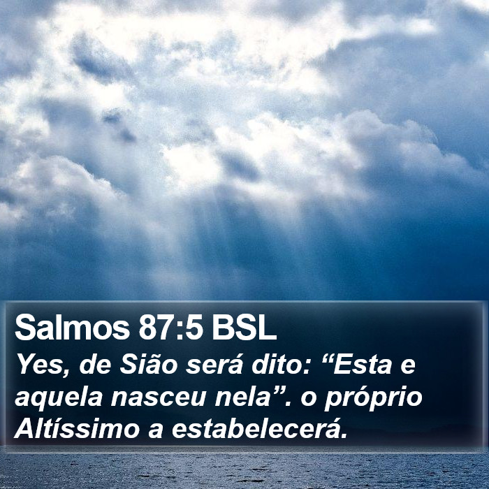 Salmos 87:5 BSL Bible Study