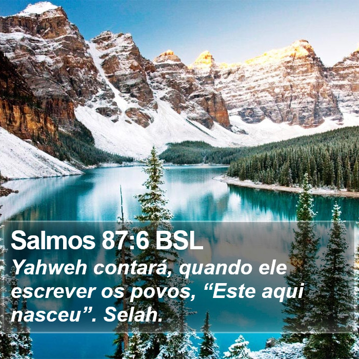 Salmos 87:6 BSL Bible Study