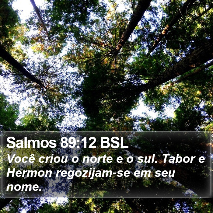 Salmos 89:12 BSL Bible Study