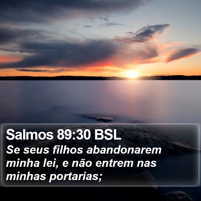 Salmos 89:30 BSL Bible Study