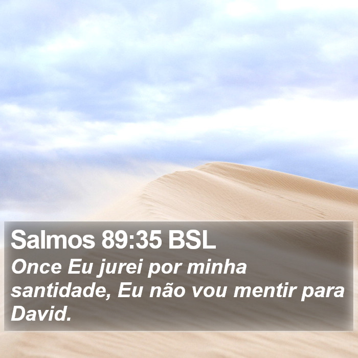 Salmos 89:35 BSL Bible Study