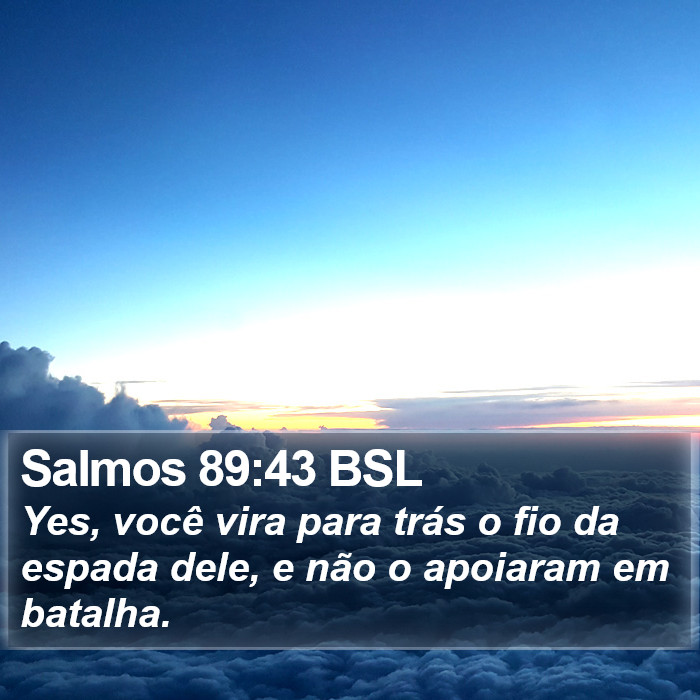 Salmos 89:43 BSL Bible Study