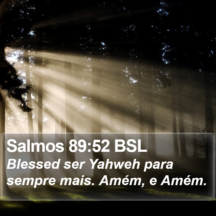 Salmos 89:52 BSL Bible Study