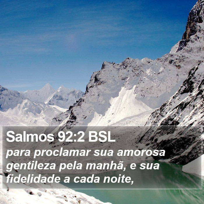 Salmos 92:2 BSL Bible Study