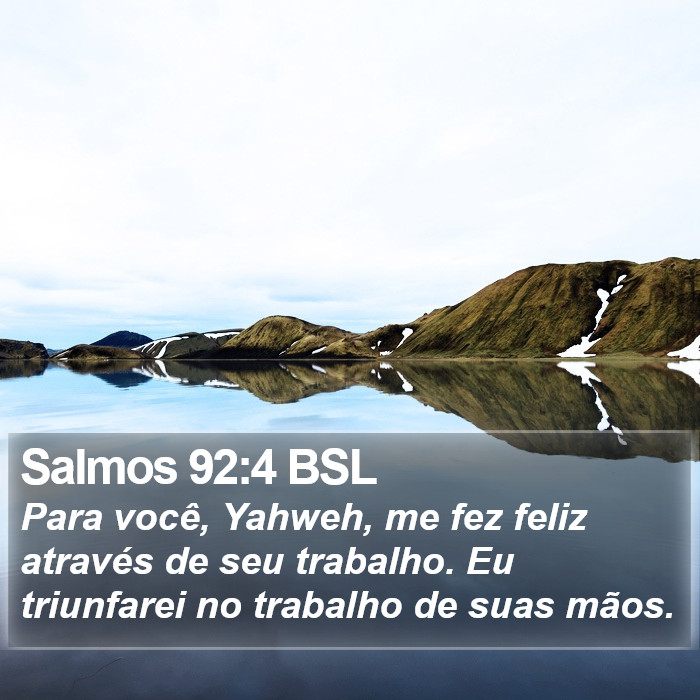 Salmos 92:4 BSL Bible Study