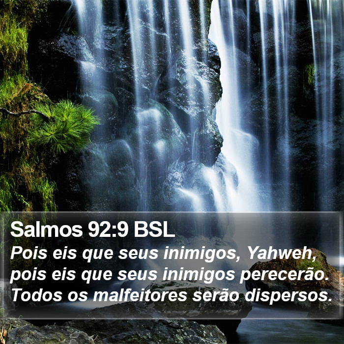 Salmos 92:9 BSL Bible Study