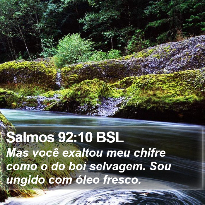 Salmos 92:10 BSL Bible Study