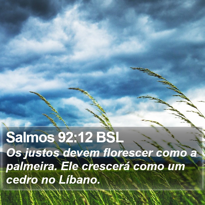 Salmos 92:12 BSL Bible Study