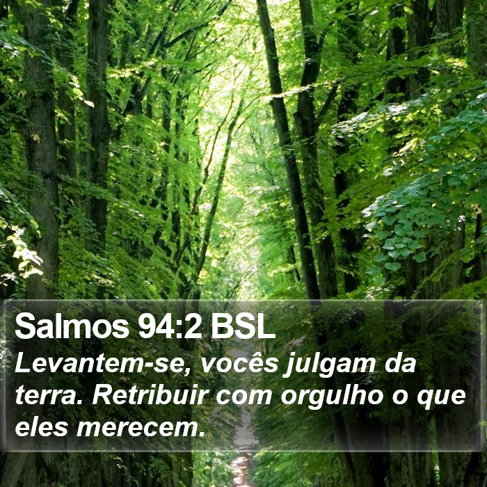 Salmos 94:2 BSL Bible Study