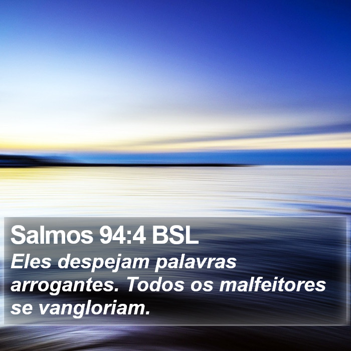 Salmos 94:4 BSL Bible Study