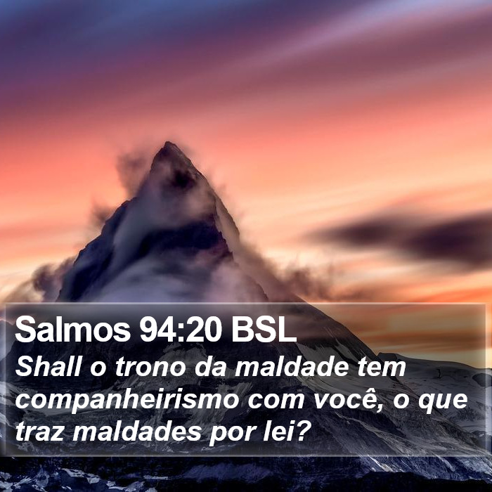 Salmos 94:20 BSL Bible Study