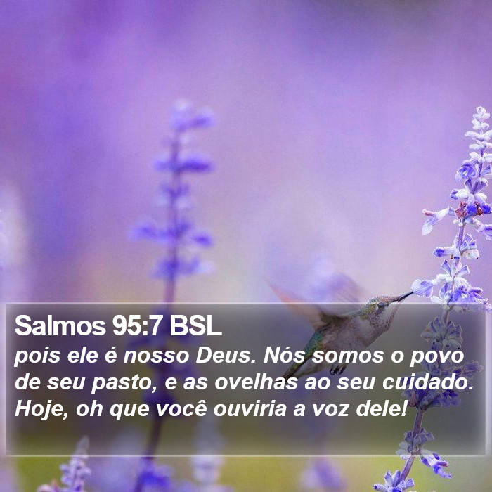 Salmos 95:7 BSL Bible Study