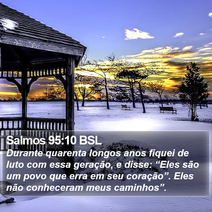 Salmos 95:10 BSL Bible Study