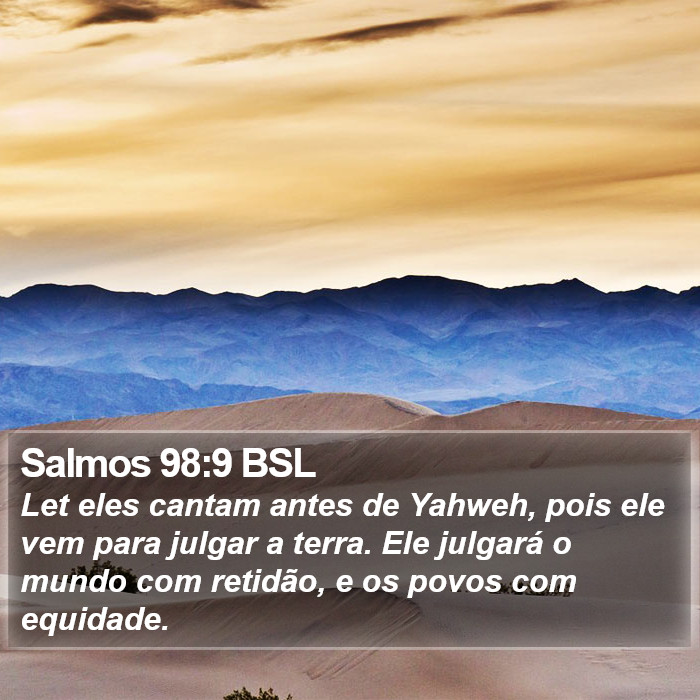 Salmos 98:9 BSL Bible Study
