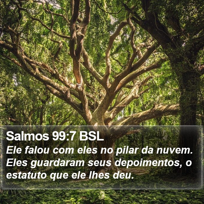 Salmos 99:7 BSL Bible Study