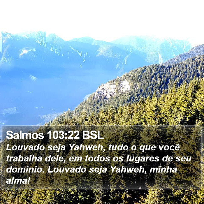 Salmos 103:22 BSL Bible Study