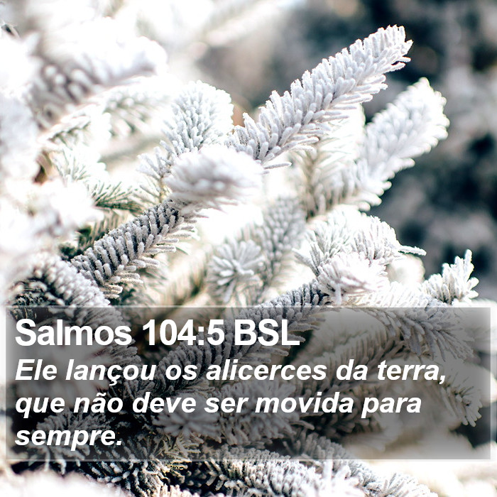 Salmos 104:5 BSL Bible Study