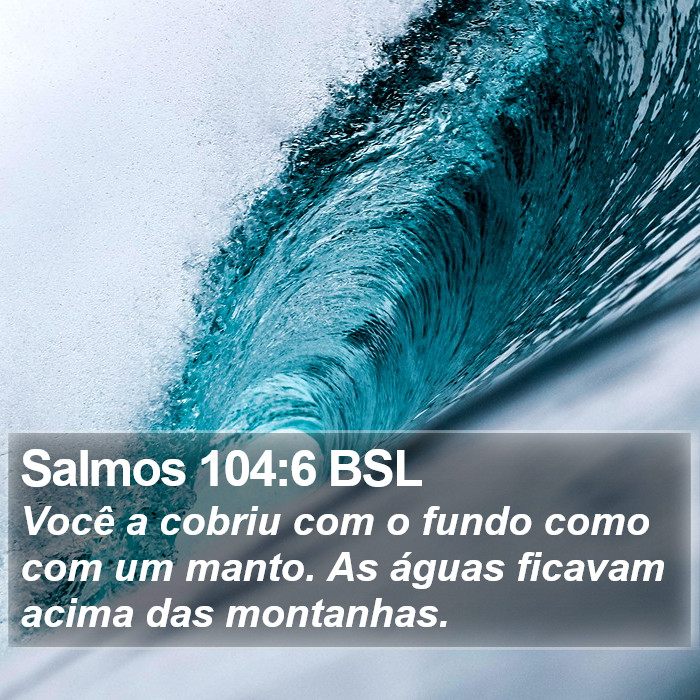 Salmos 104:6 BSL Bible Study