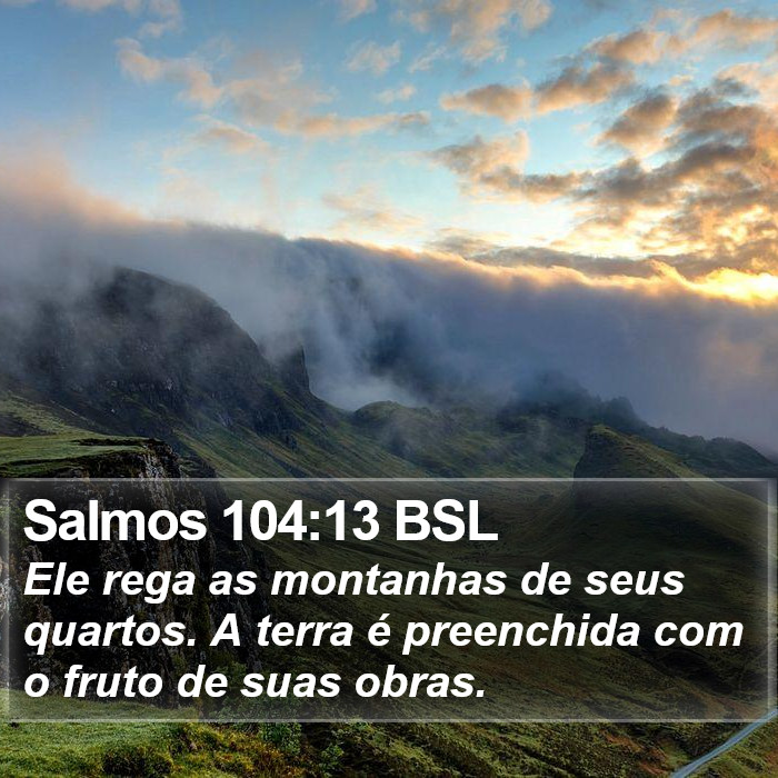 Salmos 104:13 BSL Bible Study