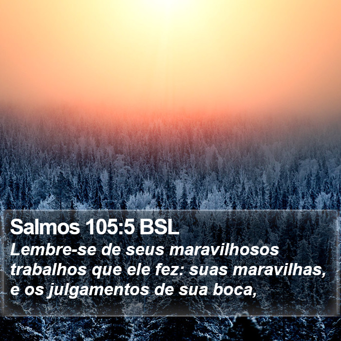 Salmos 105:5 BSL Bible Study