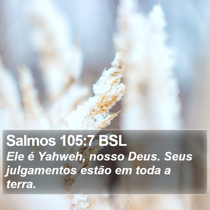 Salmos 105:7 BSL Bible Study