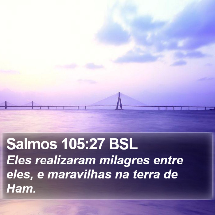 Salmos 105:27 BSL Bible Study