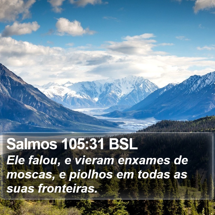 Salmos 105:31 BSL Bible Study