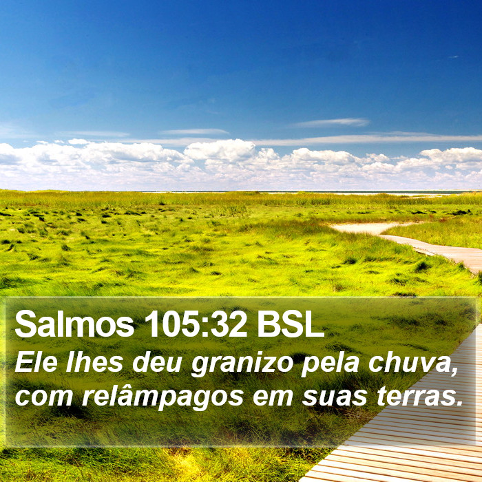 Salmos 105:32 BSL Bible Study