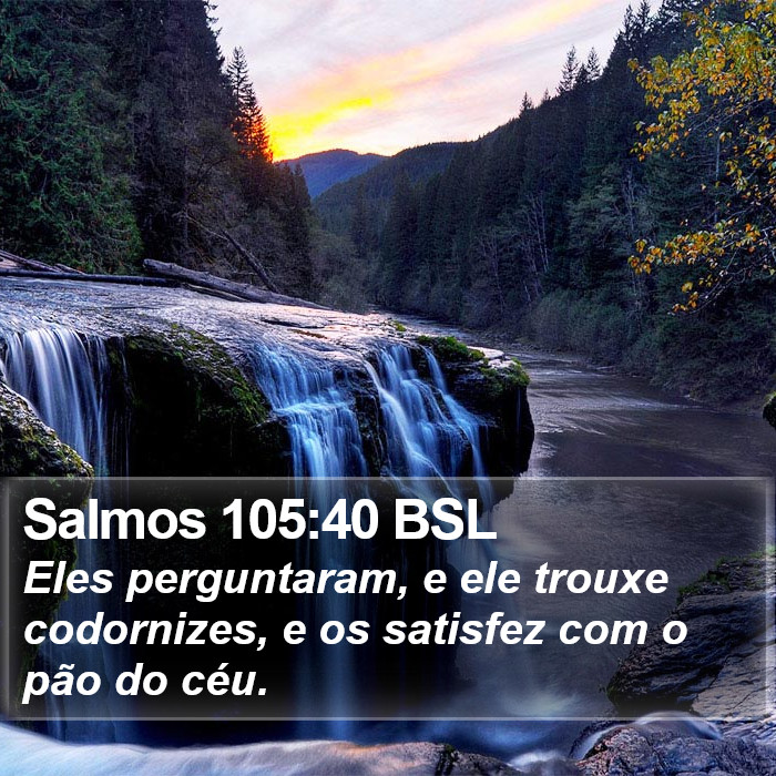 Salmos 105:40 BSL Bible Study