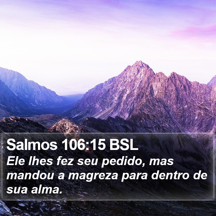 Salmos 106:15 BSL Bible Study