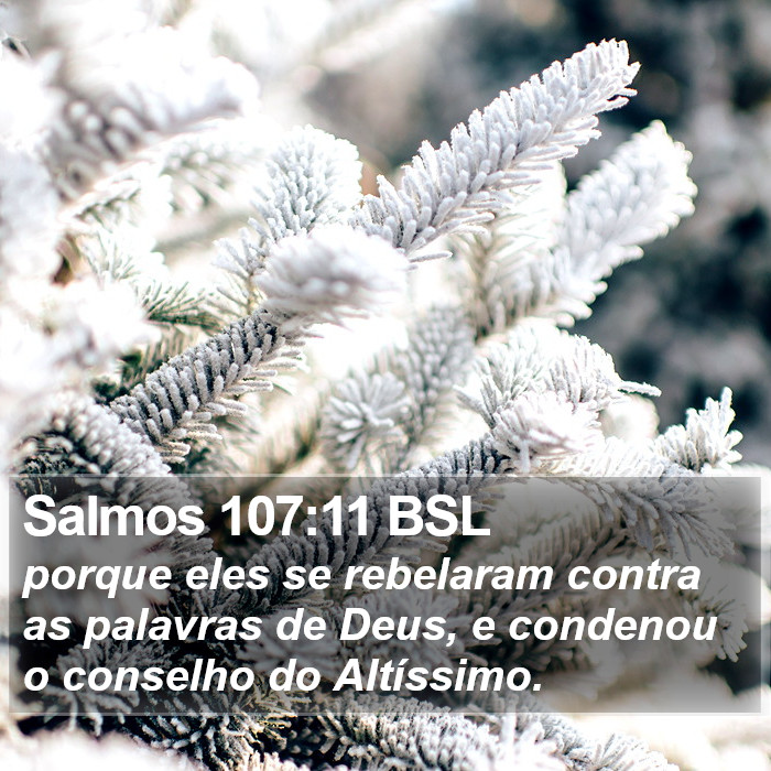 Salmos 107:11 BSL Bible Study