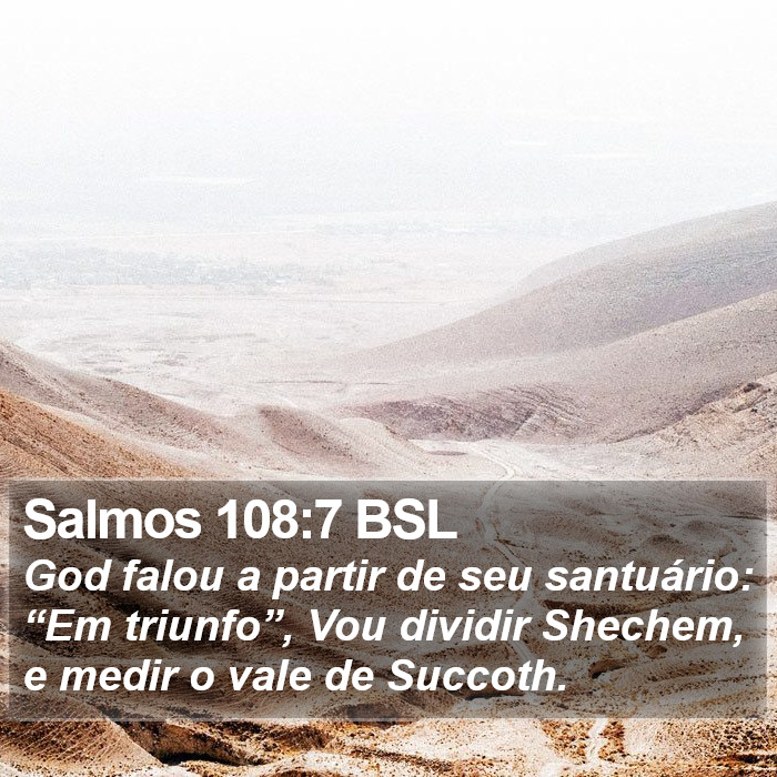 Salmos 108:7 BSL Bible Study