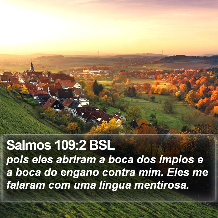 Salmos 109:2 BSL Bible Study