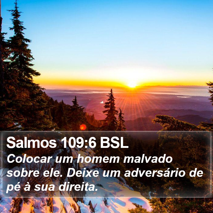 Salmos 109:6 BSL Bible Study