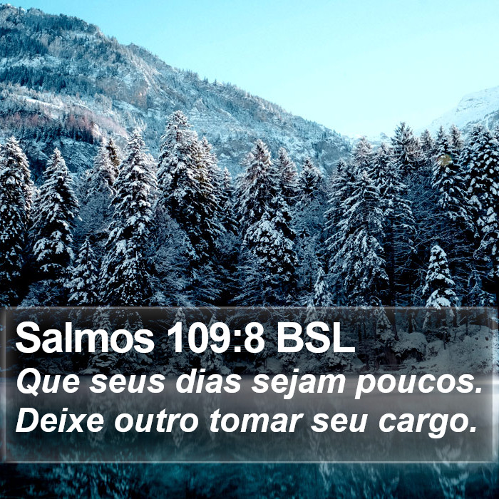 Salmos 109:8 BSL Bible Study