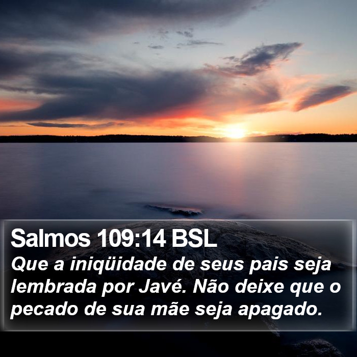 Salmos 109:14 BSL Bible Study