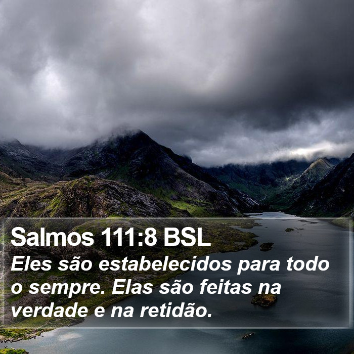 Salmos 111:8 BSL Bible Study